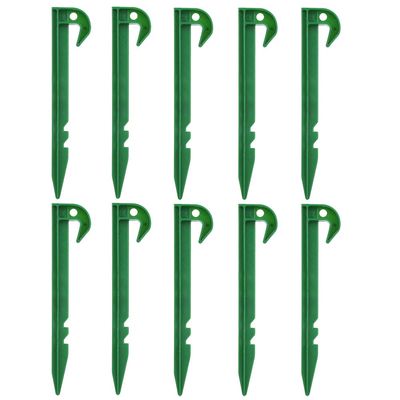 10 Pack Plastic Tent Stakes, Heavy Duty Tent Pegs Ground Pegs Garden Landscape Stake for Campings Outdoor and Garden Netting Lawn