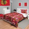FOCO Chicago Blackhawks NHL Team Color Bed in a Bag Comforter Bedding 5 Piece Set - Full view 1