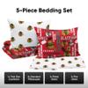 FOCO Chicago Blackhawks NHL Team Color Bed in a Bag Comforter Bedding 5 Piece Set - Full view 3