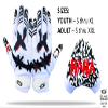 Joker Football Wide Receiver Gloves Jester Tacky Elite Pro Sticky Grip Palms Super Sports Performance Boost Game Skin Tight Kids Boys Sizes Youth Adult Men Wide Villain Battle USA (Adult XL) view 2