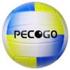 PECOGO Volleyball Size 5 PU Leather Soft Indoor Outdoor Volleyballs Sports Training Game Play Ball for Beginner, Teenager, Adult, 8.2 (Yellow+Blue) view 1