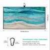 Golf Towels, Summer Wave Spray Beach Abstractive Ocean Style Ombre Turquoise Microfiber Waffle Absorbent Golf Accessories with Handy Clip for Golf Bag for Women, Men 24x16 Inch view 3