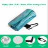 Golf Towels, Summer Wave Spray Beach Abstractive Ocean Style Ombre Turquoise Microfiber Waffle Absorbent Golf Accessories with Handy Clip for Golf Bag for Women, Men 24x16 Inch view 4