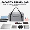 HOLYLUCK Foldable Travel Duffel Bag For Women & Men Luggage Great for Gym -Light grey view 3