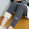 Winter Girls Cotton Fleece Lined Leggings Pants Thermal Leggings Toddler Baby Girls Warm (Dark Gray, 12-24 Months) view 2
