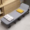 Folding Bed with Mattress, Foldable Bed with Wheels, Fold Up Bed with Adjustable 6 Position, Portable Foldable Guest Bed for Home, Office Nap and Outdoor, Easy Storage and Move(190x60cm/74.8 x 23.6in)