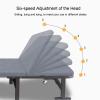 Folding Bed with Mattress, Foldable Bed with Wheels, Fold Up Bed with Adjustable 6 Position, Portable Foldable Guest Bed for Home, Office Nap and Outdoor, Easy Storage and Move(190x60cm/74.8 x 23.6in) view 3