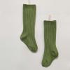 Baby Toddlers Kids Knee High Socks Cozy Warm Cotton Uniform Sports Socks Dress Socks Cable Knit (Green, 0-6 Months) view 2