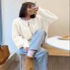Wyeysyt Womens Cardigan Sweater Button Down Long Sleeve Chunky Soft Knit Sweater Fall Open Front Loose Casual Cardigan Coat(Beige-M) view 3