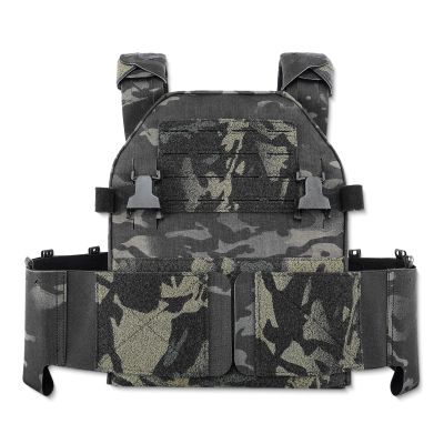 ACETAC LPPC V.2 Tactical Vest, Low-Profile Vest, Modular, Placard Compatible, Made from 1000D Nylon Laminates MultiCam (MultiCam Black)