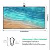 Golf Towels, Ombre Summer Sea Waves Spray Sandy Beach Gradient Turquoise Microfiber Waffle Absorbent Golf Accessories with Handy Clip for Golf Bag for Women, Men 24x16 Inch view 3