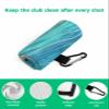 Golf Towels, Ombre Summer Sea Waves Spray Sandy Beach Gradient Turquoise Microfiber Waffle Absorbent Golf Accessories with Handy Clip for Golf Bag for Women, Men 24x16 Inch view 4