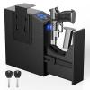 ADIMO Gun Safe for Handgun, Handgun Safe Accessories for Wall and Nightstand, Bedside Handgun Safe w/ 3-6 Digit Code, Silent Mode LED Light for Quick Access, Hidden Pistol Safe for Car/Truck/Bedside view 1