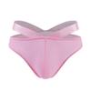 JOCKMAIL Men's Thong Underwear Sexy Men's Ice Silk Thong Bikini Low Rise Soft Underwear (US, Alpha, X-Large, Regular, Regular, Pink) view 1