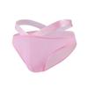 JOCKMAIL Men's Thong Underwear Sexy Men's Ice Silk Thong Bikini Low Rise Soft Underwear (US, Alpha, X-Large, Regular, Regular, Pink) view 2
