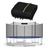 FSDIYU Trampoline Safety Net Replacement, 6/8/10/12/13/14/16FT Round Trampoline Enclosure Surround Netting with Dual-Headed Zippers and Protection Buckles & Enhanced Hook, 12 FT - 8 Poles,Black