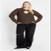 City Chic Women's Plus Size Ivy Sweater, 14 Walnut view 3