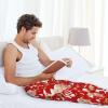 Custom Pajamas with Face Custom Casual Pajama Pants for Men Personalized Pajama Set with Photo Image Customize Funny Text Logo Pj Pants Add Your Own Image Text X-Large view 4