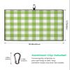 Savannan Golf Towels, Country Style Light Green and White Plaid Buffalo Check Microfiber Waffle Absorbent Golf Accessories with Handy Clip for Golf Bag for Women, Men 24x16 Inch view 3
