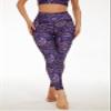 Chisportate Women High Waist Yoga Legging Power Flex Tummy Control Workout Stretch Sport Yoga Pants for Gym Exercise Fitness Dark Purple view 3
