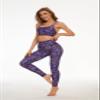 Chisportate Women High Waist Yoga Legging Power Flex Tummy Control Workout Stretch Sport Yoga Pants for Gym Exercise Fitness Dark Purple view 4