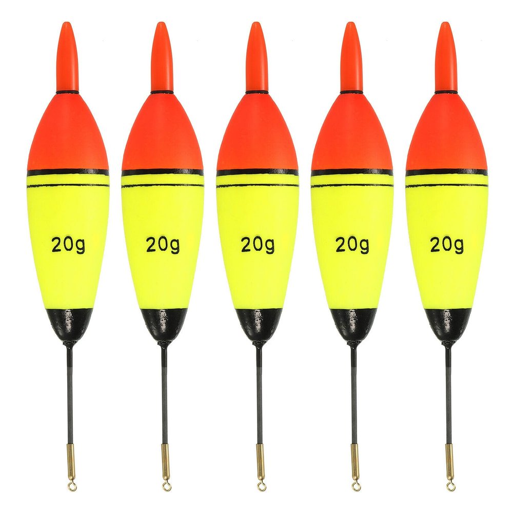 Xuanthang Tool Part for 0.5oz Lighted Fishing Slip Bobbers, 5 Pack EVA Light Up in Red Fishing Float