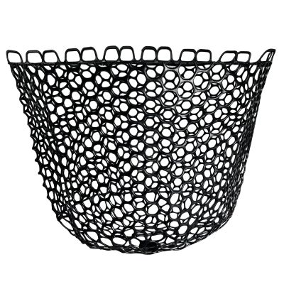 CWSDXM Fishing Landing Net Trout Net Replacement Netting with Rubber Mesh for Fish Fly and Fishing Landing (Black Rubber Fishing Net, Dia 40cm*Dep 25cm(Cir 130cm))