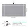 Savannan Golf Towels, Light Gray Microfiber Waffle Absorbent Golf Accessories with Handy Clip for Golf Bag for Women, Men 24x16 Inch view 3