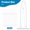 10 Pcs Hat Strap Clips for Wind Flexible Hats, Adjustable Elastic Removable Chin Cord Anti-Lost Cap Strap Clips Fastener for Golfing Boating Fishing Outdoor (White) view 2