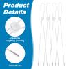 10 Pcs Hat Strap Clips for Wind Flexible Hats, Adjustable Elastic Removable Chin Cord Anti-Lost Cap Strap Clips Fastener for Golfing Boating Fishing Outdoor (White) view 3