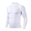 Bestgift Long Sleeve Running Sports Breathable Tights High Neck Fitness Clothing Quick Drying White 3XL view 1
