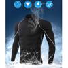 Bestgift Long Sleeve Running Sports Breathable Tights High Neck Fitness Clothing Quick Drying White 3XL view 2
