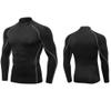 Bestgift Long Sleeve Running Sports Breathable Tights High Neck Fitness Clothing Quick Drying White 3XL view 4