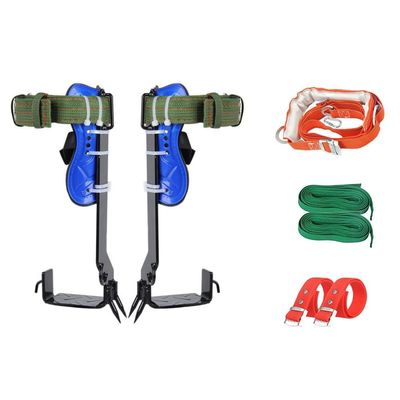 Tree Climbing Spikes Set, Tree Climbing Gear with Seat Belts, Taping and Foot Straps, Manganese Steel Claw, Climbing Spikes for Coconut Pickin Felling Trees in High Places Catching Hornets' Nests (AC)