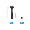 PATIKIL Skateboard Hardware Kit 1-1/8", 8pcs Carbon Steel Grade 8.8 Mounting Screws Bolts Nuts Set for Skateboard Cruiser, Black view 2