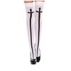 Gothic Cross Thigh High Stockings, Nun Stockings Gothic Style Socks Cross Print Stockings for Halloween Cosplay Party view 1
