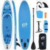 Goplus Inflatable Stand Up Paddle Board, 10FT/10.5FT/11FT SUP with Accessory Pack, Adjustable Paddle, Carry Bag, Fin, Hand Pump, Leash, Repair Kit (Blue Coconut Palm, 11 FT) view 1