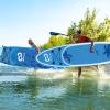 Goplus Inflatable Stand Up Paddle Board, 10FT/10.5FT/11FT SUP with Accessory Pack, Adjustable Paddle, Carry Bag, Fin, Hand Pump, Leash, Repair Kit (Blue Coconut Palm, 11 FT) view 2