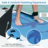 Goplus Inflatable Stand Up Paddle Board, 10FT/10.5FT/11FT SUP with Accessory Pack, Adjustable Paddle, Carry Bag, Fin, Hand Pump, Leash, Repair Kit (Blue Coconut Palm, 11 FT) view 4