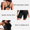 beautyin Womens Boyleg One Piece Swimsuit Modest Lap Swimming Suits Athletic Swimwear Black view 4