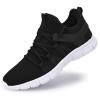 AOE Womens Fashion Running Walking Shoes Ultra Lightweight Breathable Mesh Tennis Shoes Non Slip Athletic Workout Gym Sneakers Black White 10.5women / 9.5men view 1