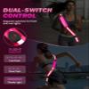 Fitense LED Reflective Belt Sash with Phone Holder, High Visibility Reflective Running Gear Rechargeable Light Up Safety Lights for Walkers for Runners Men Women view 3
