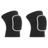 PATIKIL Large Protective Knee Pads, 2 Pcs Anti-Slip Padded Sponge Knee Brace Support Breathable Knee Sleeve for Dance Skating Football Basketball Volleyball Protector, Black White view 1