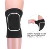 PATIKIL Large Protective Knee Pads, 2 Pcs Anti-Slip Padded Sponge Knee Brace Support Breathable Knee Sleeve for Dance Skating Football Basketball Volleyball Protector, Black White view 3