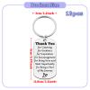 12 Pcs Mentor Keychain for Men Thank You Keychain Appreciation Jewelry for Coworker Boss Going Away Gift Teacher Retirement Present Teacher Appreciation Gift Boss Gifts Leaving Present for Mentor view 2