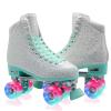 WELLWON Roller Skate for Women and Girls, High-top Double Row-Classic Rollerskates Size 8, Indoor Outdoor Roller Skate Shoes for Beginner Ladies view 3