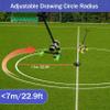 KYZTMHC Basketball Court Marking Kit, Hand-Push Tape Sticking Machine, Lane Marking Applicator, Pickleball Court Marking Kit with Drawing Circle Kit for Line Marking view 2