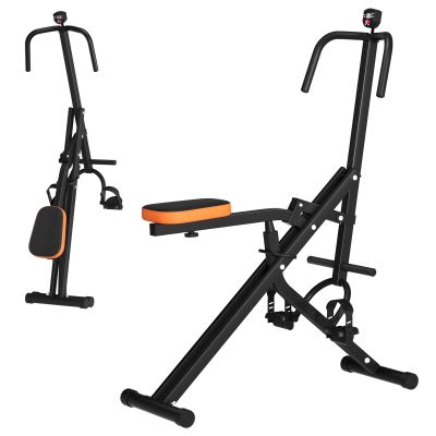 Ab Machine Abdominal Trainer for Adults,Abdominal Trainer Foldable Sit Up Benchs Full Body Exercise Equipment,Full Body Workout Foldable Waist Trainer for Home Gym Black