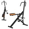 Ab Machine Abdominal Trainer for Adults,Abdominal Trainer Foldable Sit Up Benchs Full Body Exercise Equipment,Full Body Workout Foldable Waist Trainer for Home Gym Black view 1