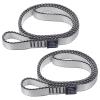 PATIKIL 24 Inch Nylon Climbing Slings, 2 Pack Strong Webbing Straps 18mm Rock Climbing Straps for Aerial Yoga Hammock Swing, Gray view 1